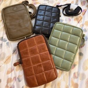 Set of Quilted Crossbody Bags all leather and brand new